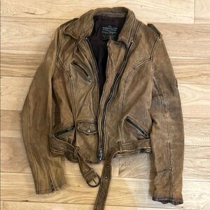 AllSaints Brown Leather Jacket